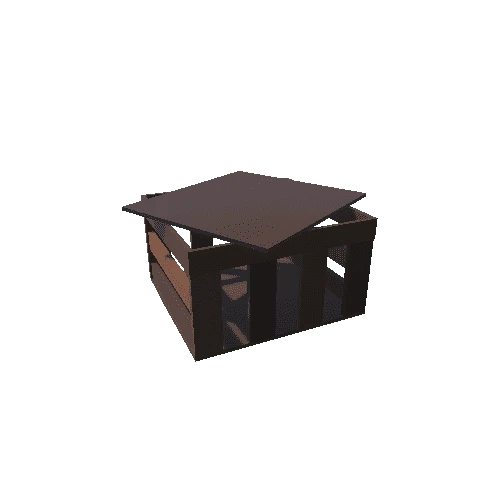 Med Dark Crate Open Lid